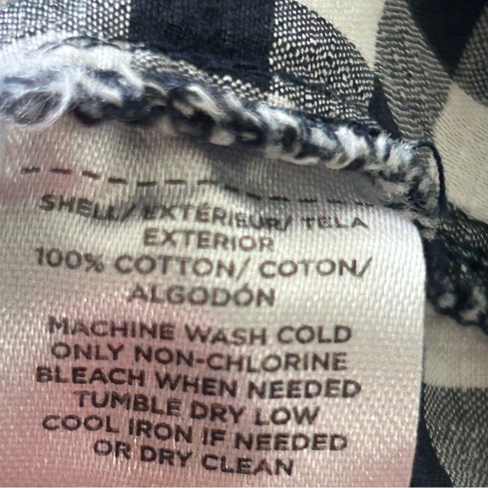 Loft Gingham Cotton Wrap Skirt Navy and White Size 8 - Picture 6 of 8